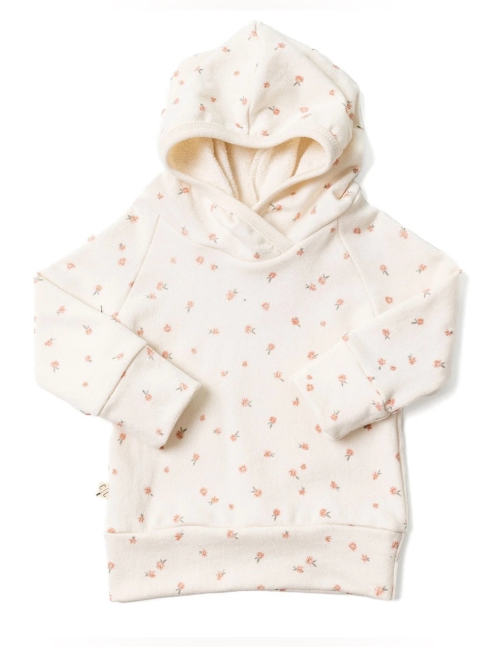 Childhoods Clothing Trademark Raglan Hoodie daisies on natural